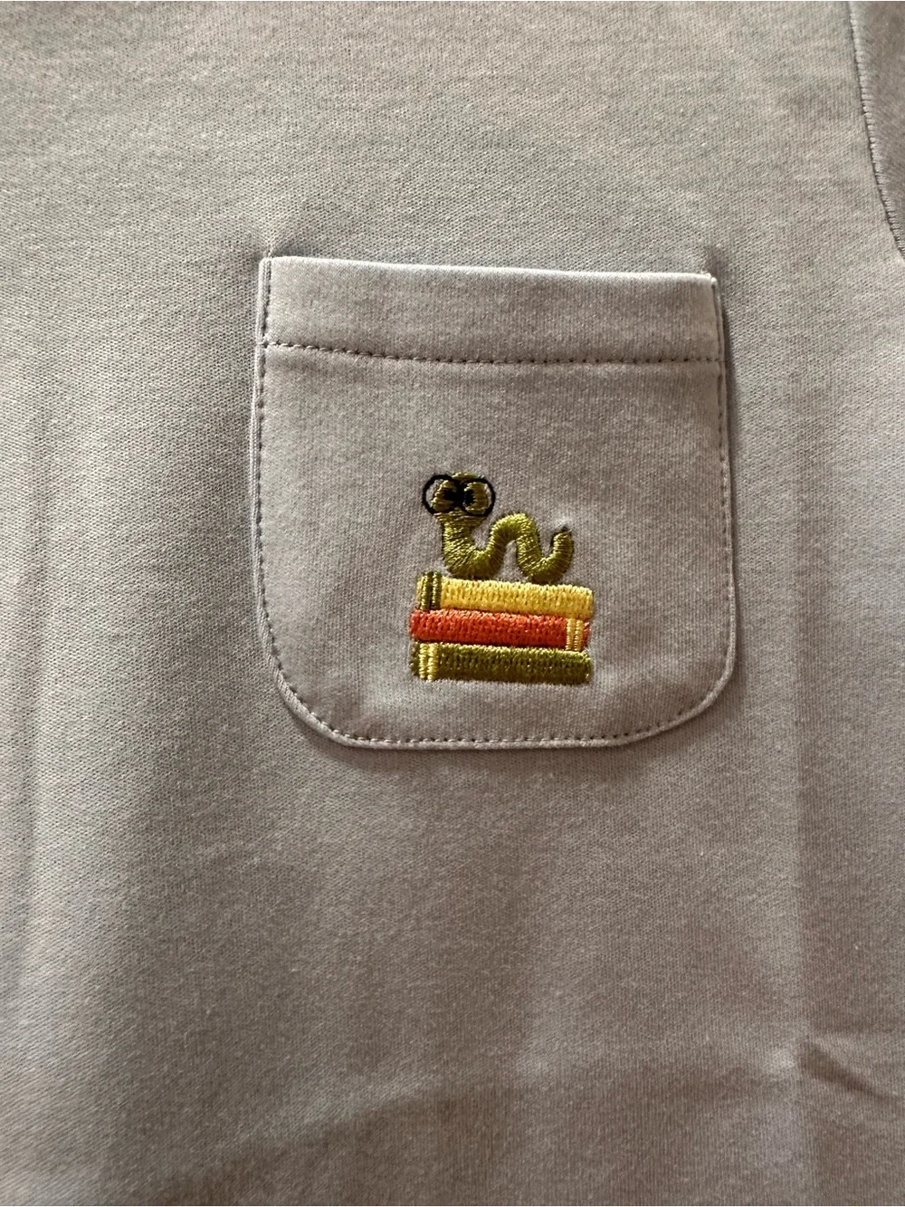 Kids Short-Sleeve Pocket Tee with Embroidery - Light Blue